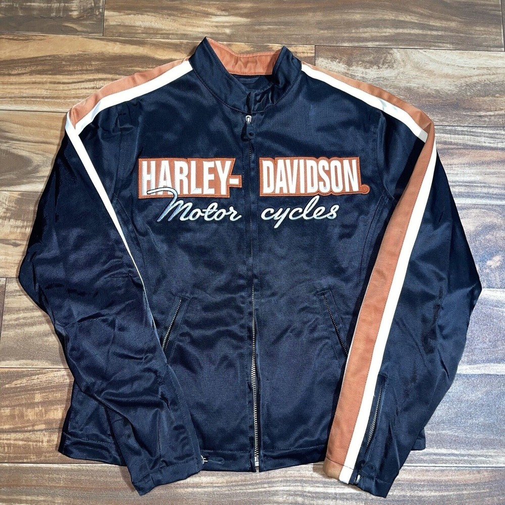 Women's Harley-Davidson Motorcycles Full Zip Riding Jacket Size Small S Nice